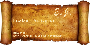 Eszter Julianna névjegykártya